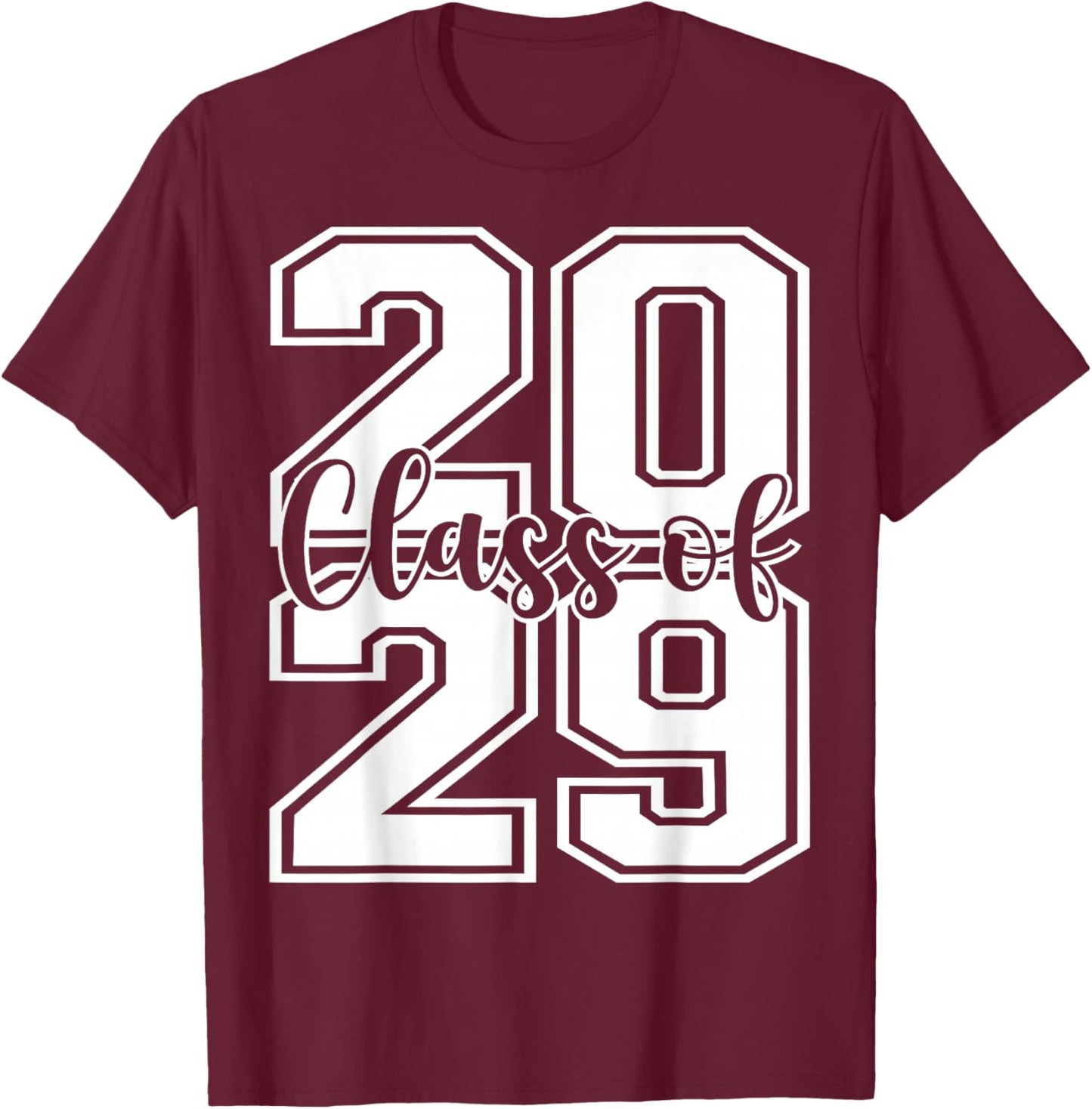 Class Of 2029 Growing Up graduate for Senior 2029 Graduation T-Shirt - T-Shirt | Maroon