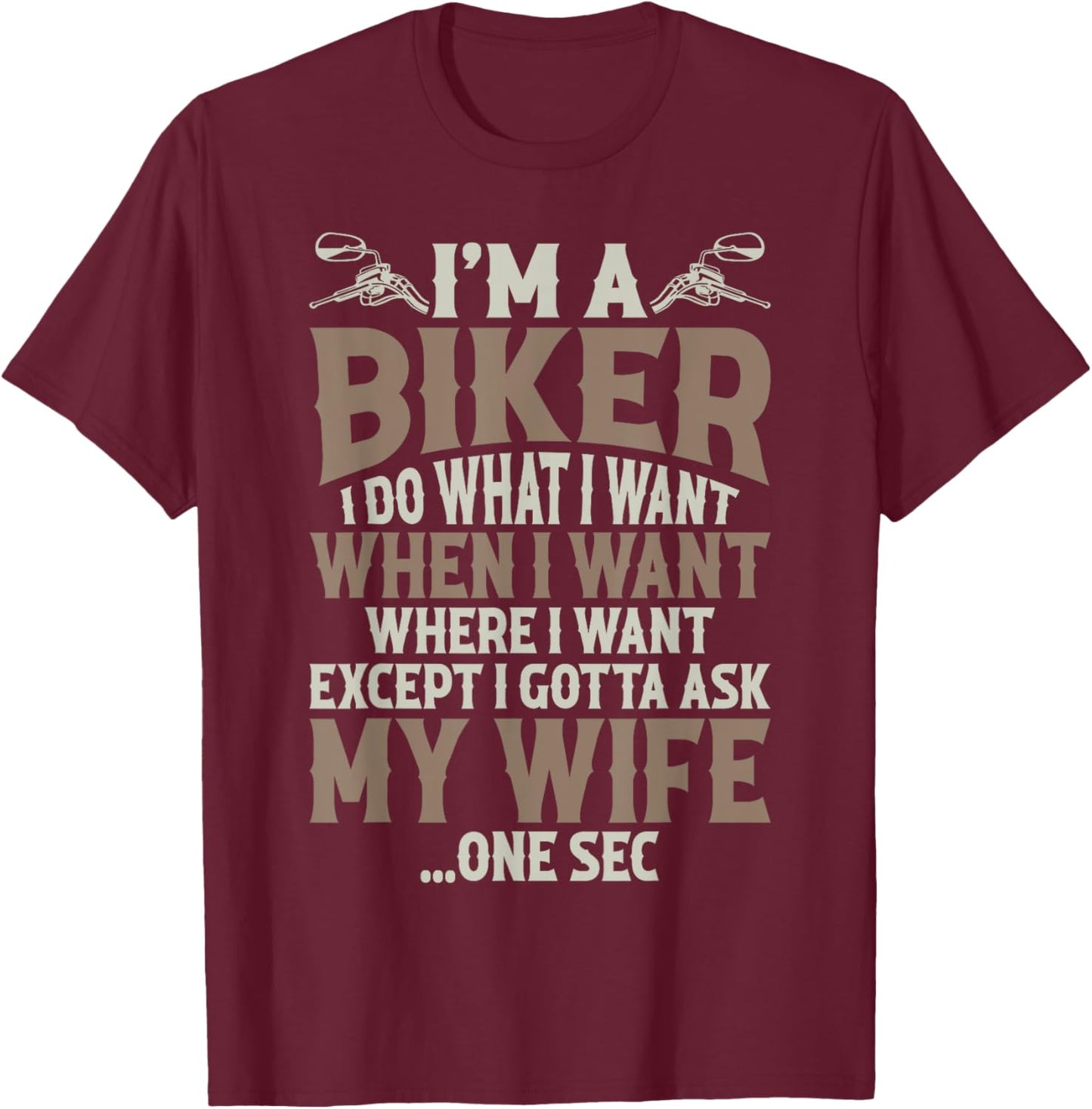 Funny Motorcycle Lover Graphic Husbands Men Motorbike Rider T-Shirt - T-Shirt | Maroon