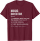 Funny Music Director Definition Band Musical Theatre Humor T-Shirt - T-Shirt | Maroon
