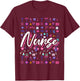 Nurse & Gift Ideas Women's Black Modern Nurse T-Shirt - T-Shirt | Maroon