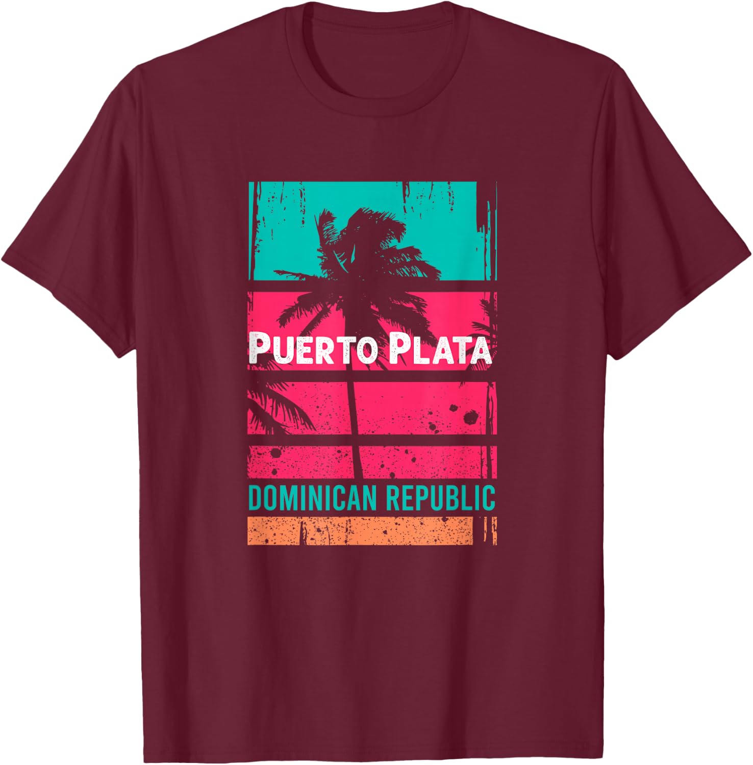 Puerto Plata Souvenir - Dominican Republic Reminder T-Shirt - T-Shirt | Maroon