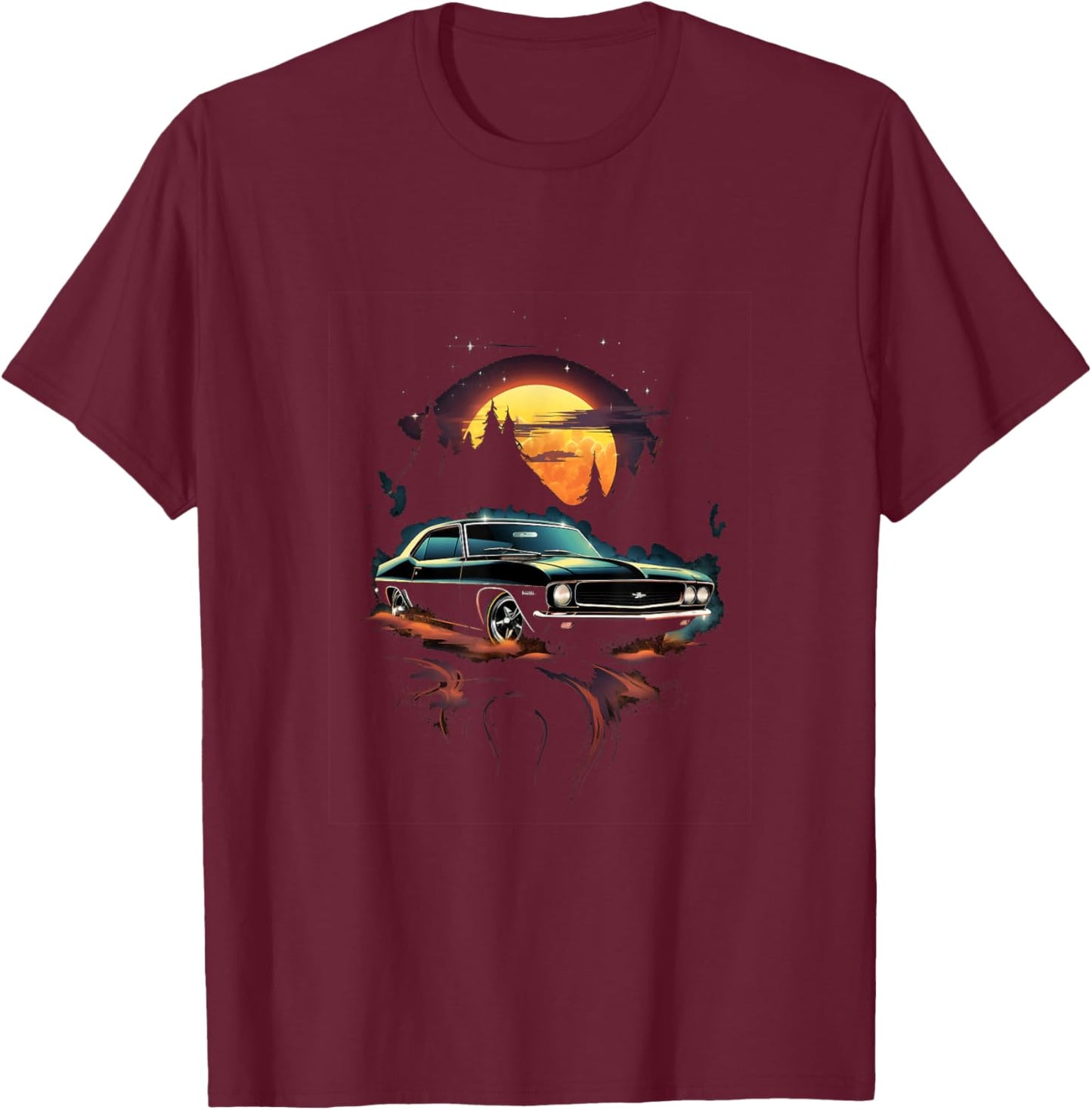 Muscle Car Classic Car Vintage T-Shirt - T-Shirt | Maroon
