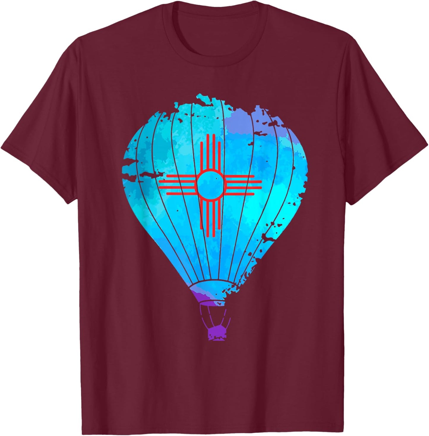 Hot Air Balloon Festival Zia New Mexico T-Shirt - T-Shirt | Maroon