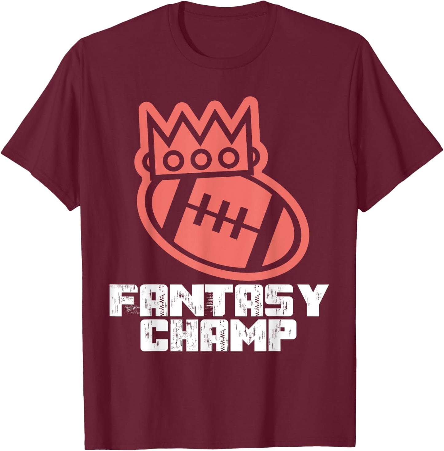 Fantasy Football League Champion Championship DFS 1st Winner T-Shirt - T-Shirt | Maroon