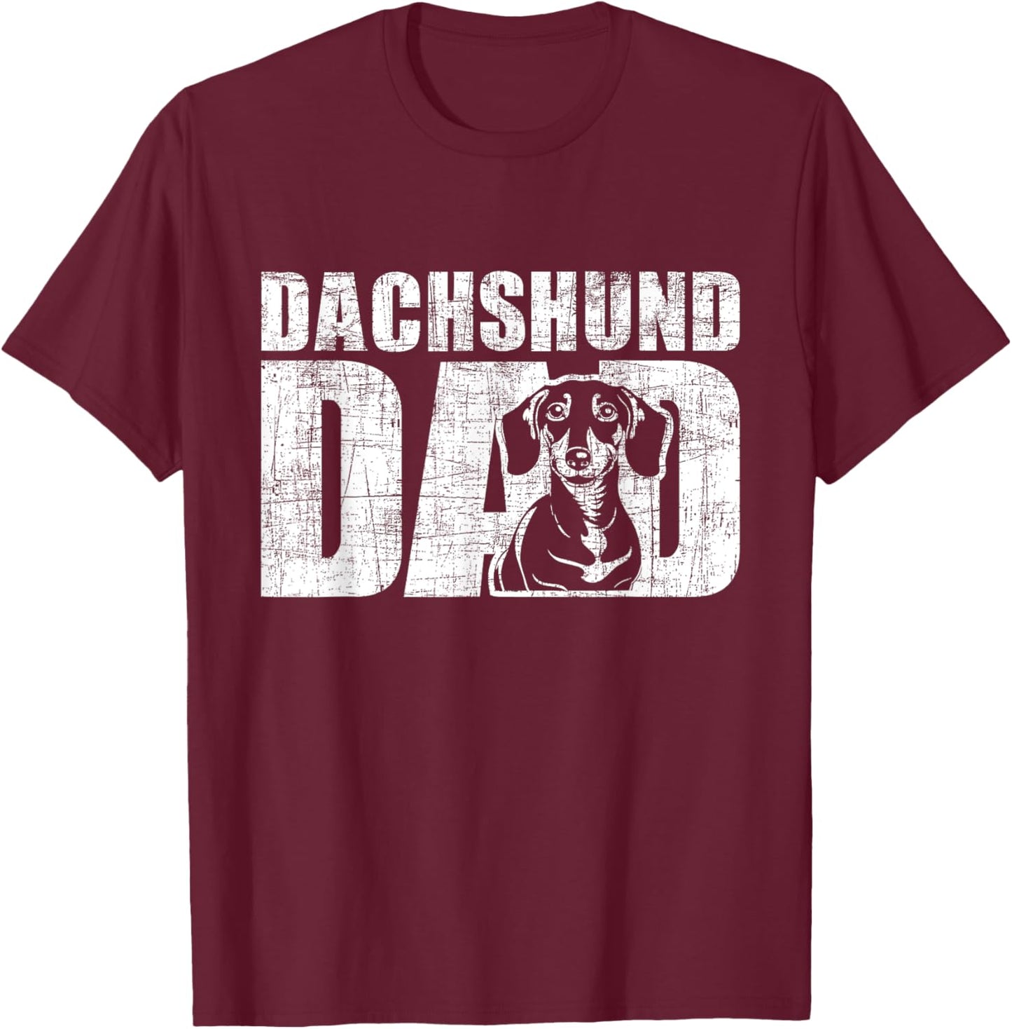 Dachshund Dad - Dog Owner Animal Puppy Lover Pet Breeder Women Kids T-Shirt - T-Shirt | Maroon