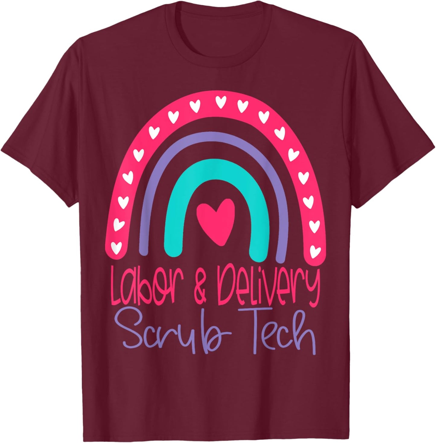 L&D Scrub Tech Labor And Delivery Surgical Technologist T-Shirt - T-Shirt | Maroon