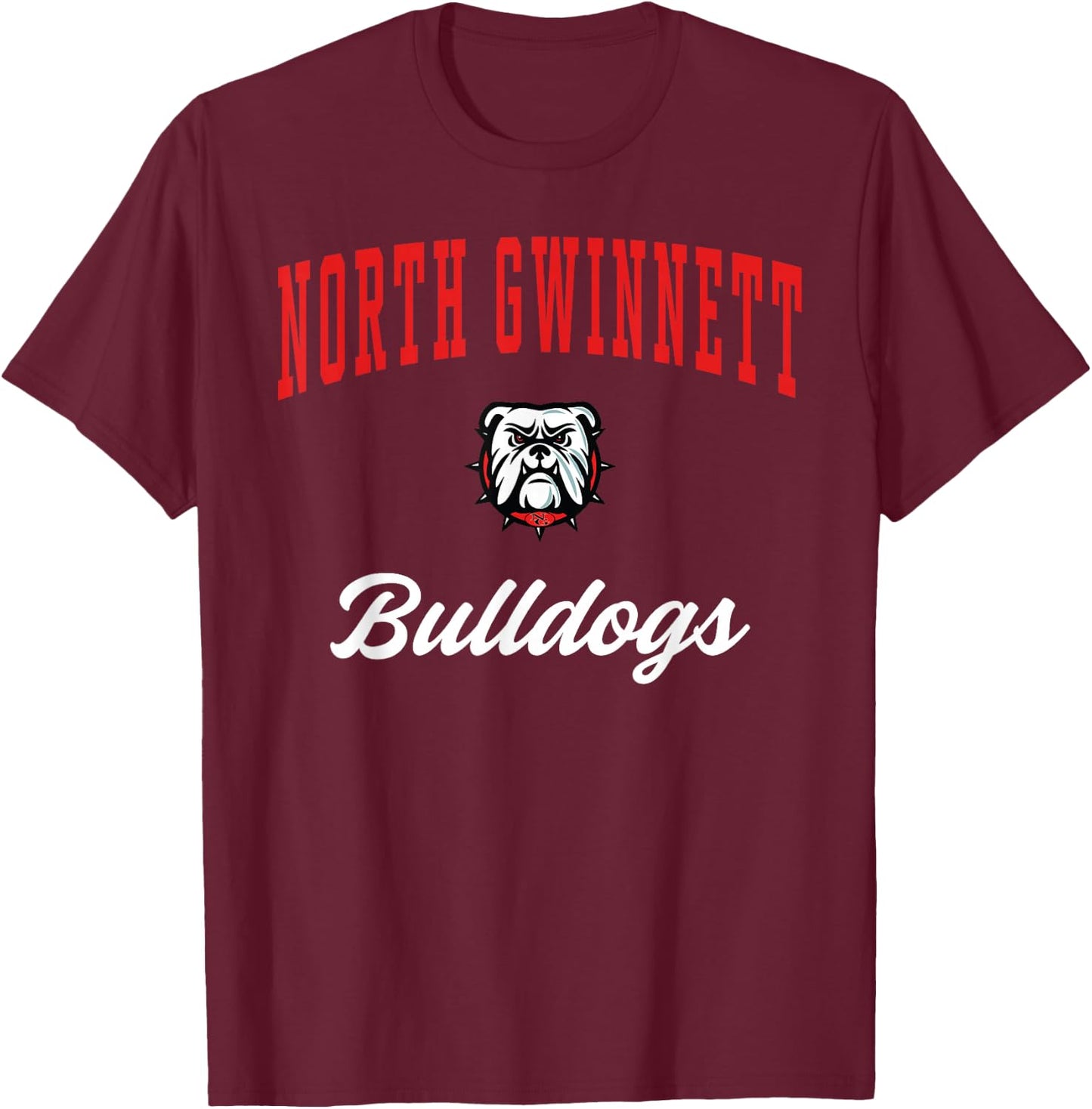 North Gwinnett High School Bulldogs T-Shirt - T-Shirt | Maroon