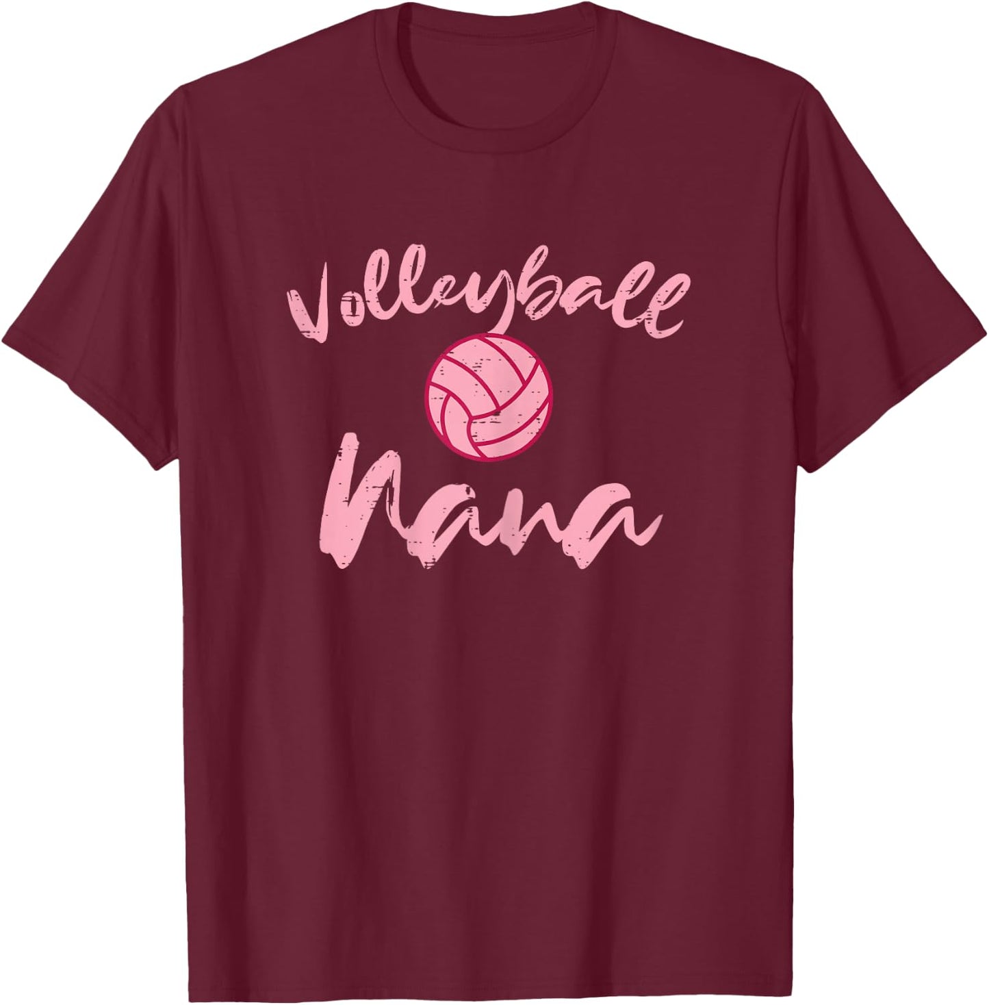 Volleyball Nana Cute Mom Grandmother Sports Grandma Women T-Shirt - T-Shirt | Maroon