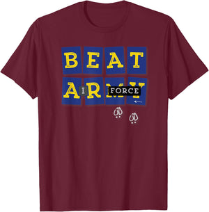Beat Air Force Goat Tracks Funny Navy Blue Edition T-Shirt - T-Shirt | Maroon