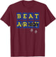 Beat Air Force Goat Tracks Funny Navy Blue Edition T-Shirt - T-Shirt | Maroon