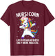 Dabbing Unicorn Nursicorn Funny Nurse T-Shirt - T-Shirt | Maroon