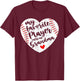 My Favorite Player Calls Me Grandma Heart Baseball Player T-Shirt - T-Shirt | Maroon