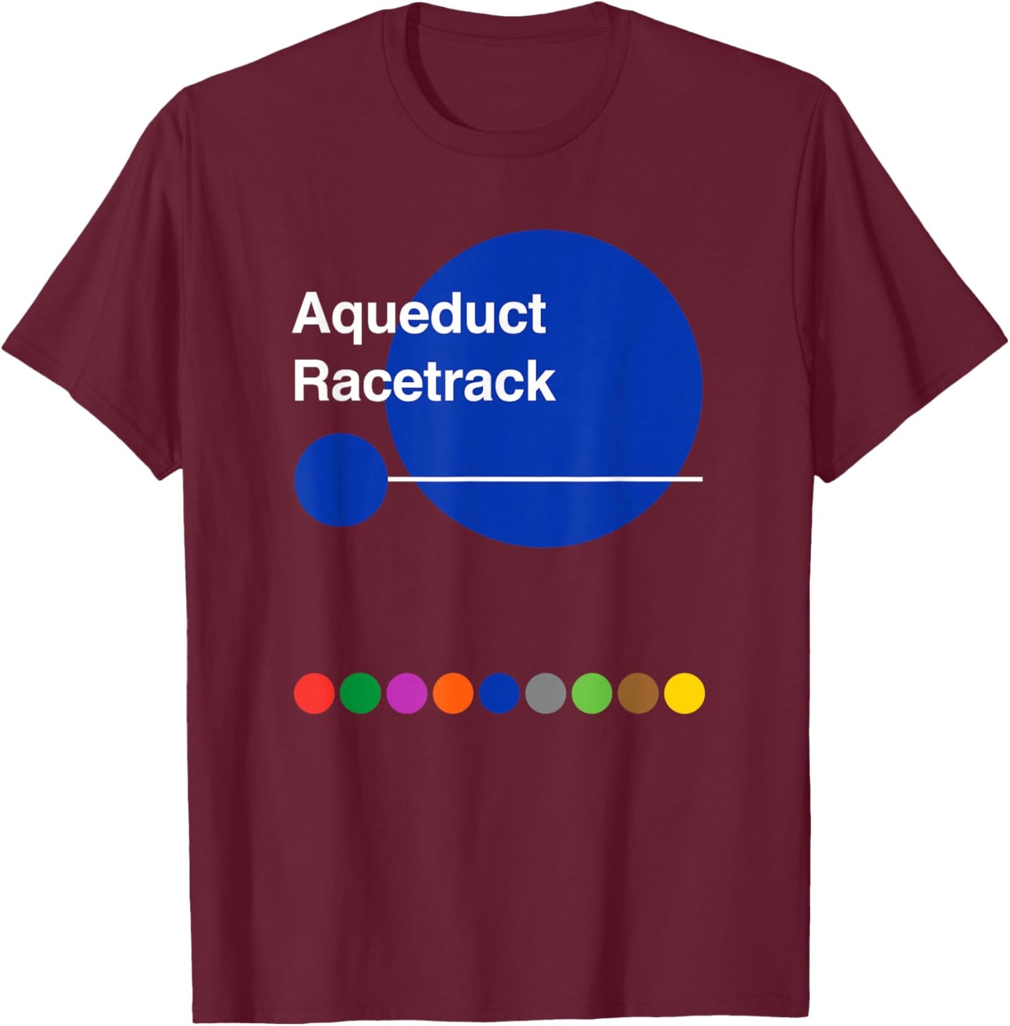 Aqueduct Racetrack Queens Ozone Park T-Shirt - T-Shirt | Maroon