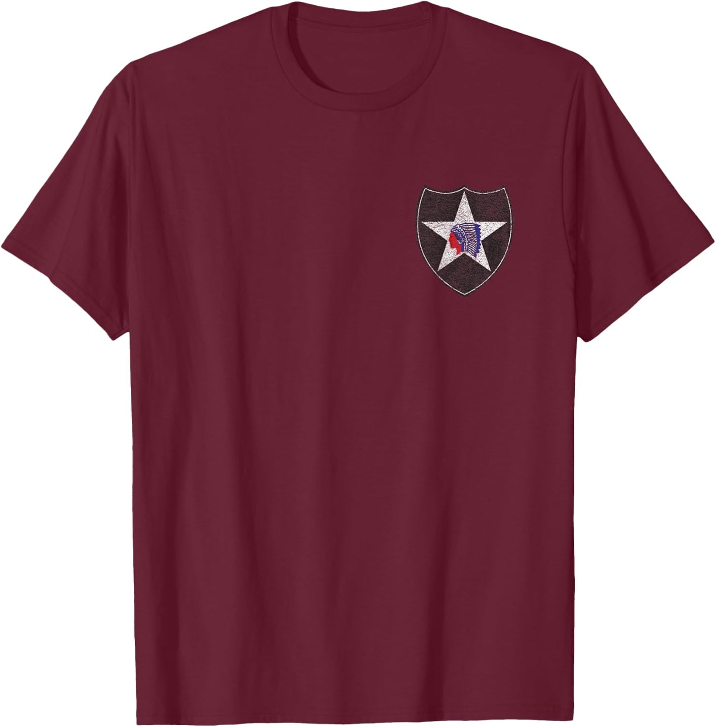 2nd Infantry Division Second Army T-Shirt - T-Shirt | Maroon