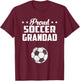 Proud Grandad Soccer Vintage Soccer Lover Fathers Day Men T-Shirt - T-Shirt | Maroon