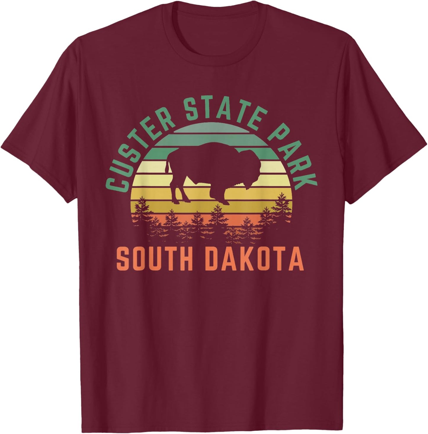 Custer State Park T-Shirt - T-Shirt | Maroon