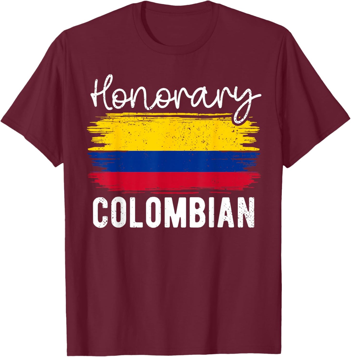 Honorary Colombian Funny Wedding Colombian By Marriage T-Shirt - T-Shirt | Maroon