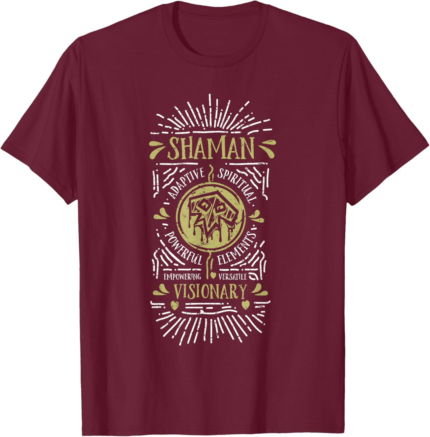 Wow Shaman Role Playing Gamer T-Shirt - T-Shirt | Maroon