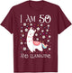 I am 50 Years Old Llamazing Cute Llama 50th Girl Birthday T-Shirt - T-Shirt | Maroon