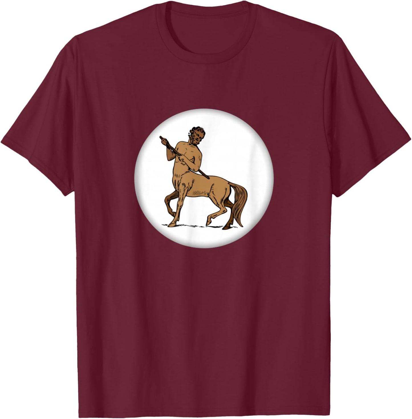 Half Horse Half Man With A Beard - Halloween Graphic T-Shirt - T-Shirt | Maroon