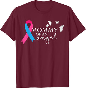 Mommy of an Angel National Pregnancy and Infant Loss T-Shirt - T-Shirt | Maroon