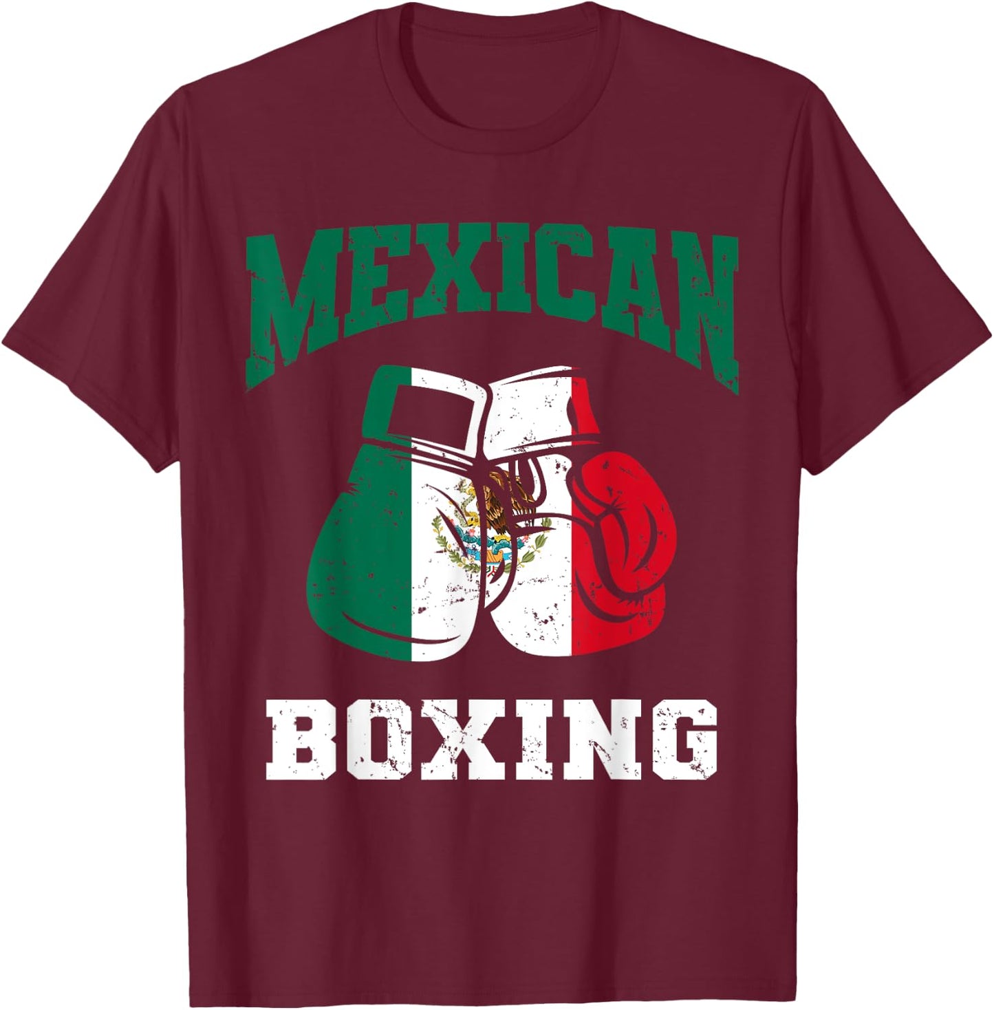 Mexican Boxing Gloves Mexico Pride Patriotic Boys Kids T-Shirt - T-Shirt | Maroon