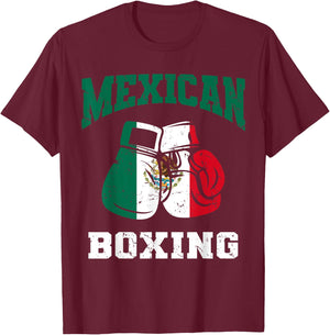 Mexican Boxing Gloves Mexico Pride Patriotic Boys Kids T-Shirt - T-Shirt | Maroon