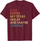 Texas Heeler Dog Owner Coffee Lovers Vintage Retro T-Shirt - T-Shirt | Maroon