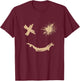 Tan Grunge Face Tan Color Graphic T-Shirt - T-Shirt | Maroon