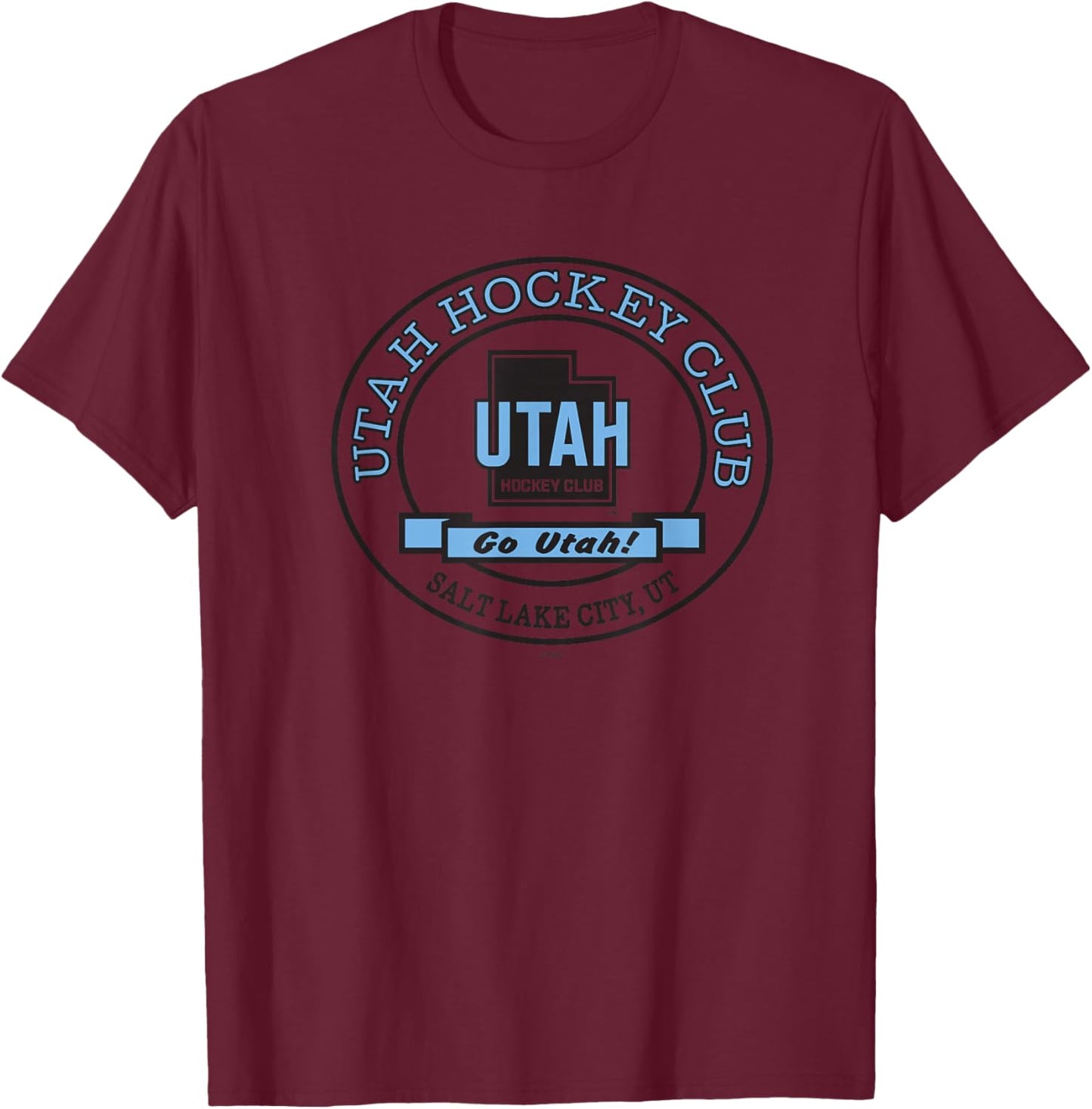 Utah Hockey Club Go White Officially Licensed T-Shirt - T-Shirt | Maroon