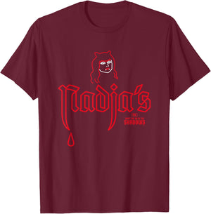 What We Do in The Shadows Iconic Nadja's Nightclub Big Logo T-Shirt - T-Shirt | Maroon