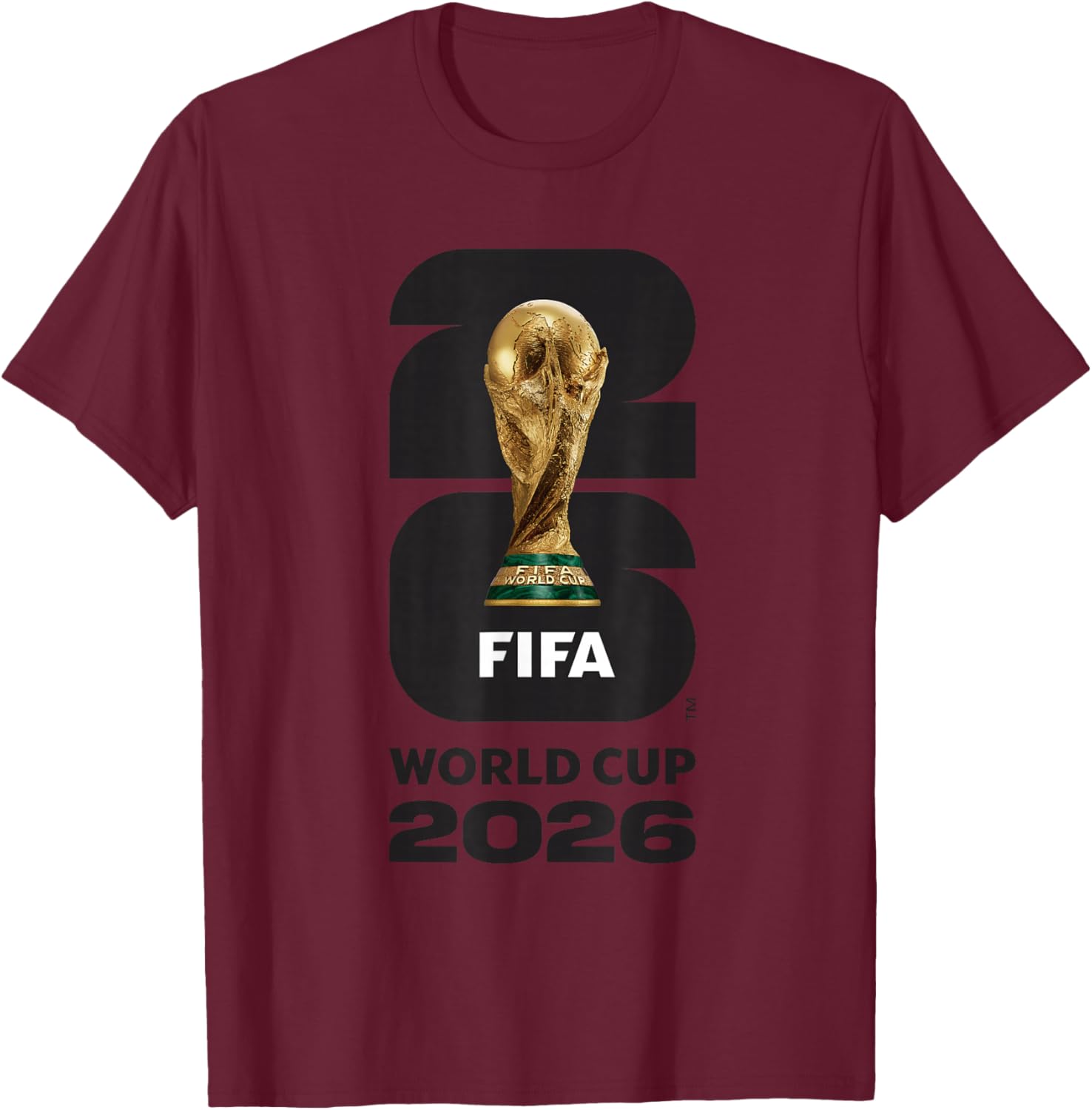 FIFA World CUP26 FIFA Gold Trophy T-Shirt - T-Shirt | Maroon