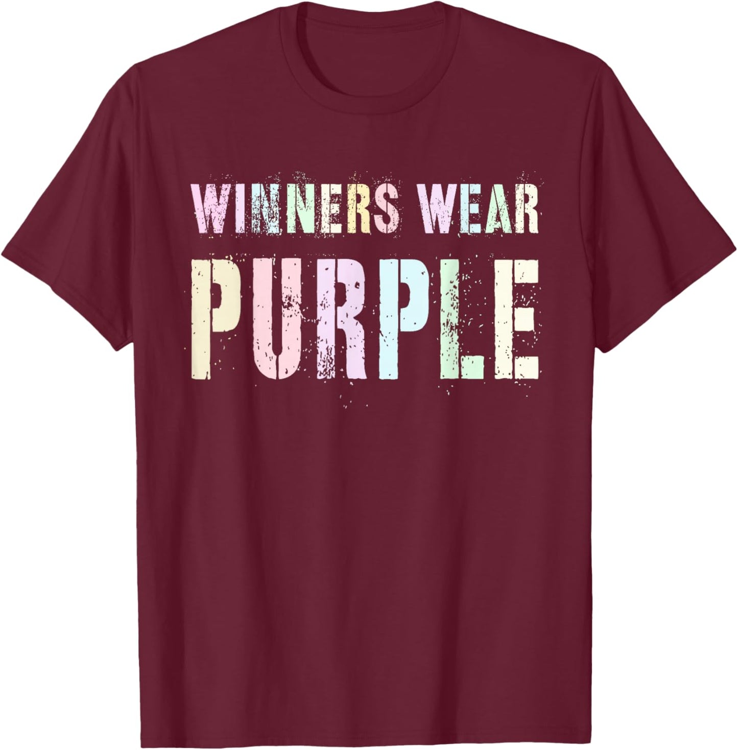 Vintage WINNERS WEAR PURPLE Summer Camp Go Team War Game T-Shirt - T-Shirt | Maroon