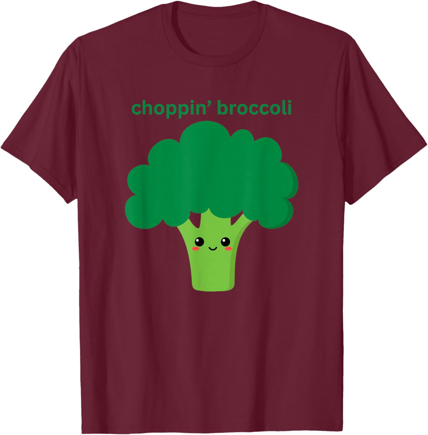 Chopping Broccoli Lover T-Shirt - T-Shirt | Maroon