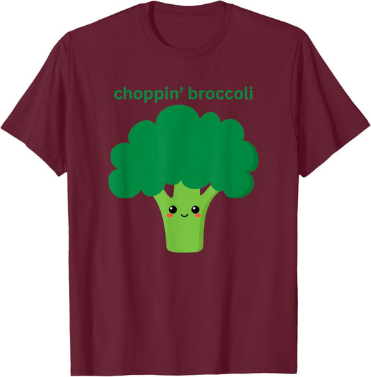 Chopping Broccoli Lover T-Shirt - T-Shirt | Maroon