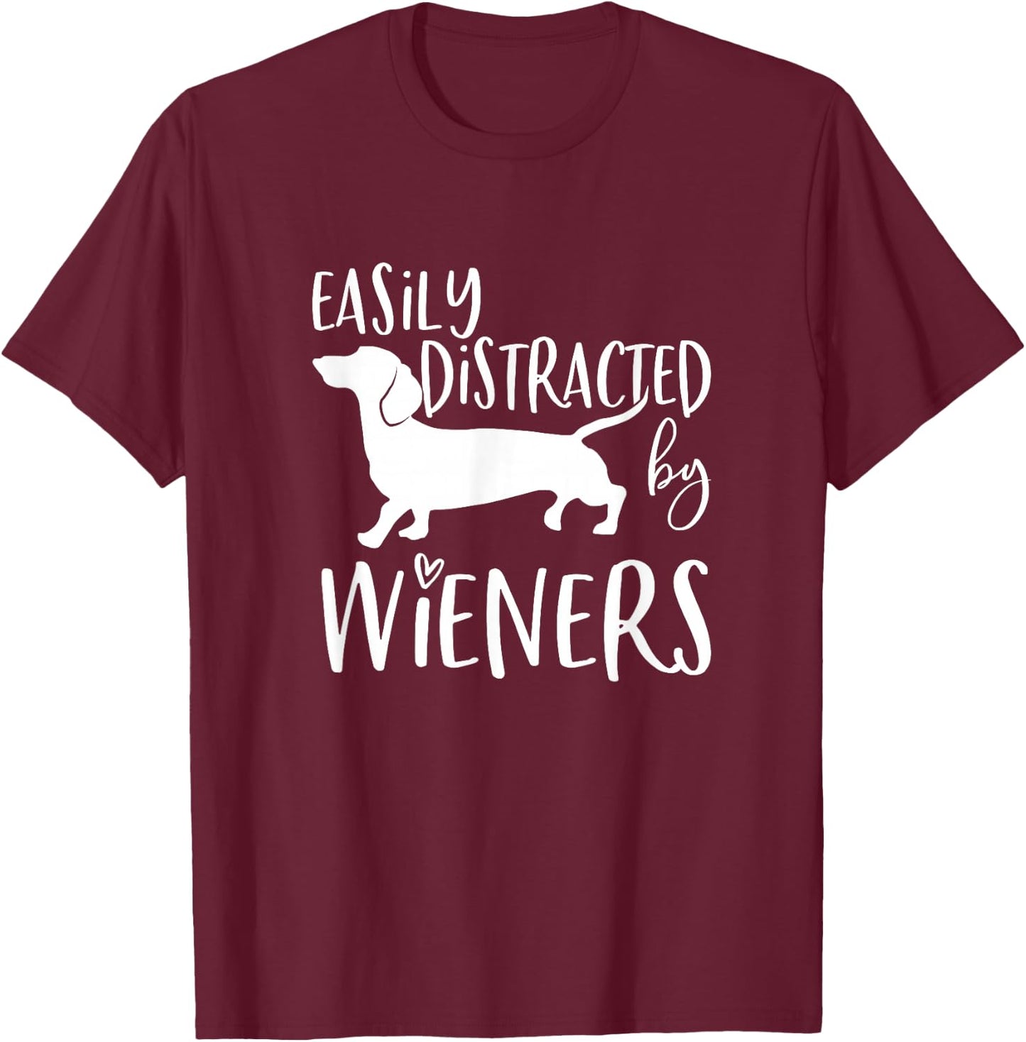 Weiner Dog Apparel Women's Dachshund Doxie Mom T-Shirt - T-Shirt | Maroon