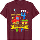 I'm 4 Birthday Boy Choo Choo Train Funny 4th Birthday T-Shirt - T-Shirt | Maroon