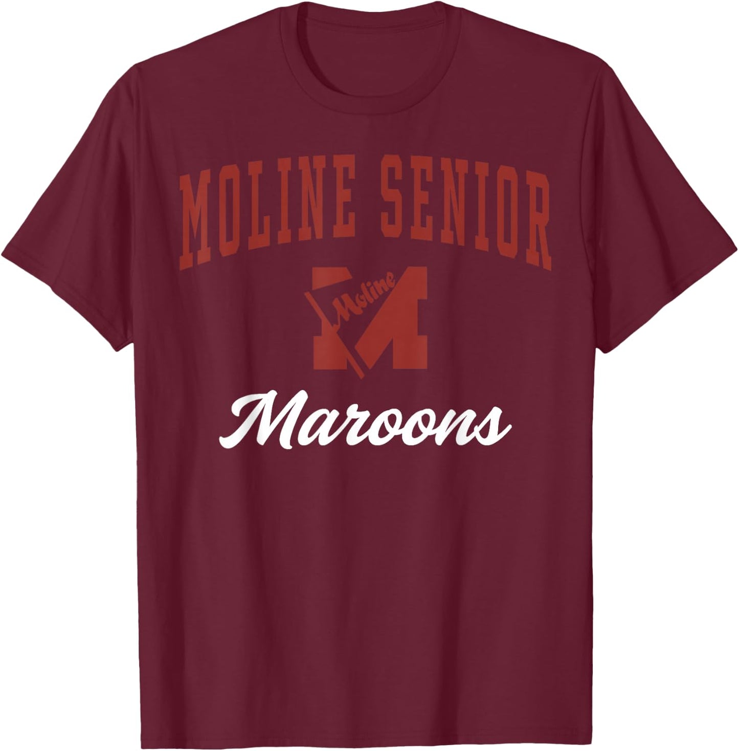 Moline Senior High School Maroons C7 T-Shirt - T-Shirt | Maroon