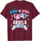 Niño o Niña Abuelo Te Ama Gender Reveal In Spanish Grandpa T-Shirt - T-Shirt | Maroon