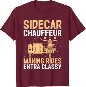 Sidecar Motorcycle Motorcyclist Bike Motorbike Sidecar Rider T-Shirt - T-Shirt | Maroon