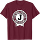 The Man The Myth The Legend Monogrammed Letter J T-Shirt - T-Shirt | Maroon