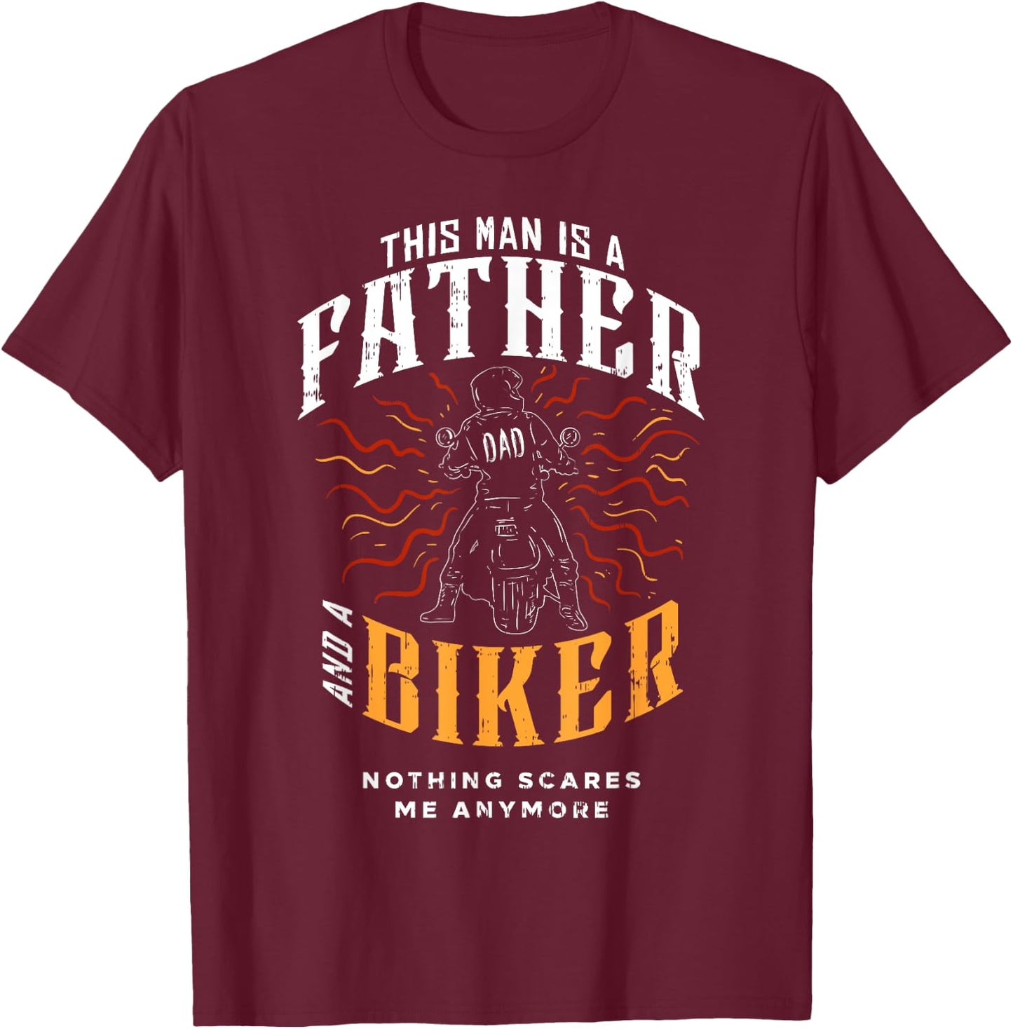 Biker Dad Gifts - Motorcycle Father's Day Gift Fathers T-Shirt - T-Shirt | Maroon