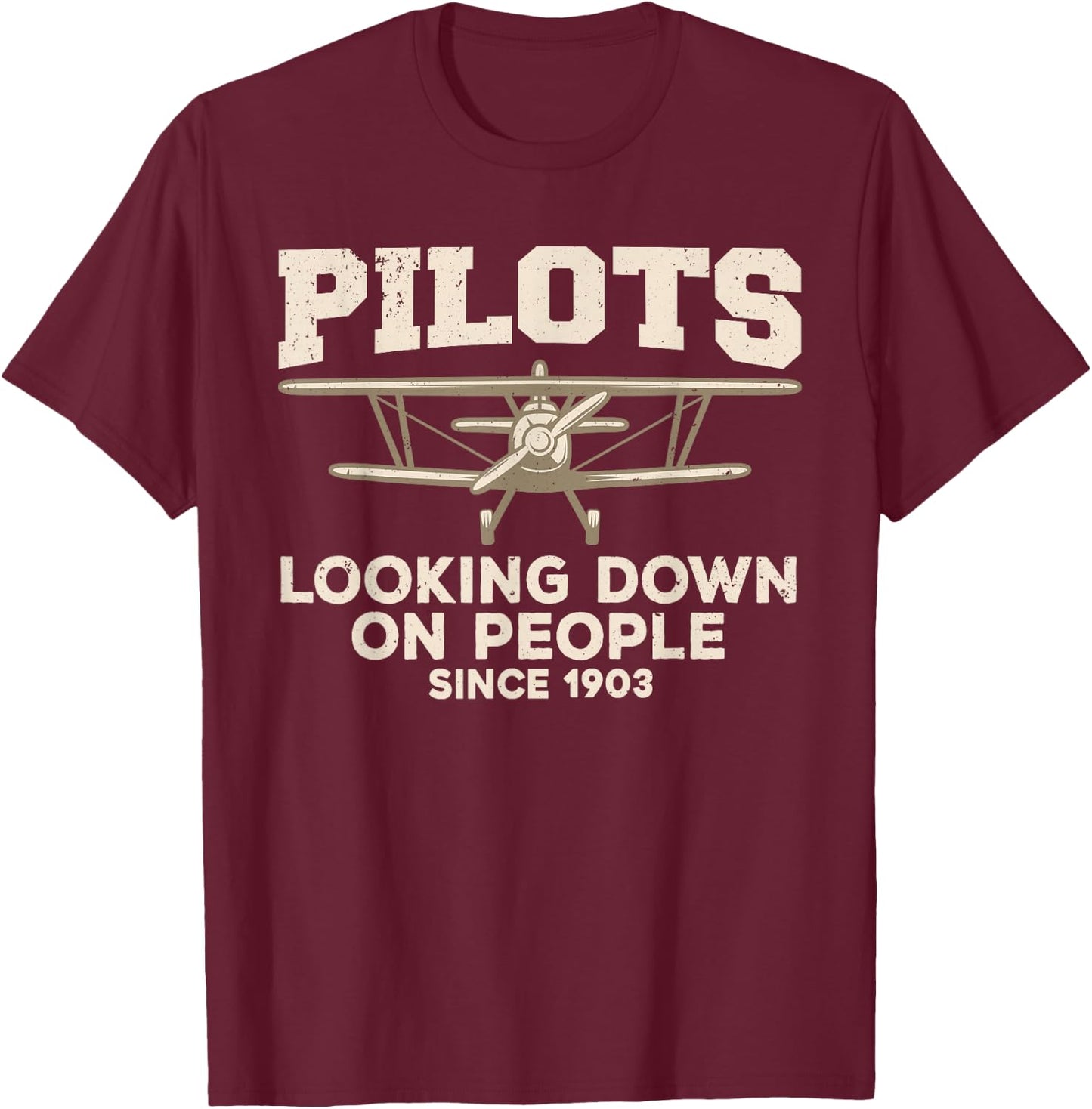 Funny Pilot Design Women Aviation Airplane Pilot T-Shirt - T-Shirt | Maroon