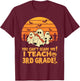 You Can't Scare Me I Teach 3rd grade Teacher Halloween Men Women Kids T-Shirt - T-Shirt | Maroon