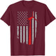 Vintage American Flag Apparel, Wind Turbine Technician T-Shirt - T-Shirt | Maroon