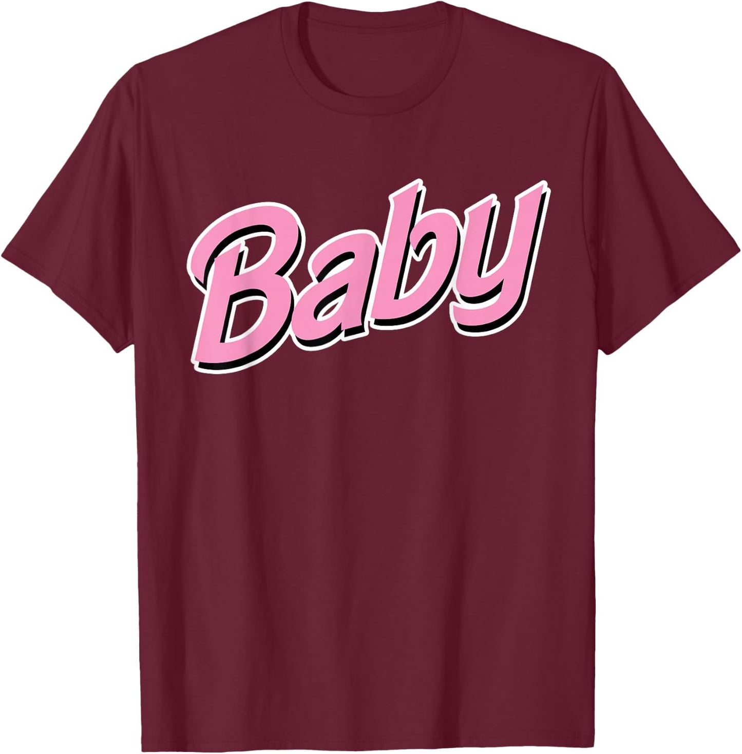 Pink Baby Shirt For BDSM DDLG ABDL Diaper Lover T-Shirt - T-Shirt | Maroon
