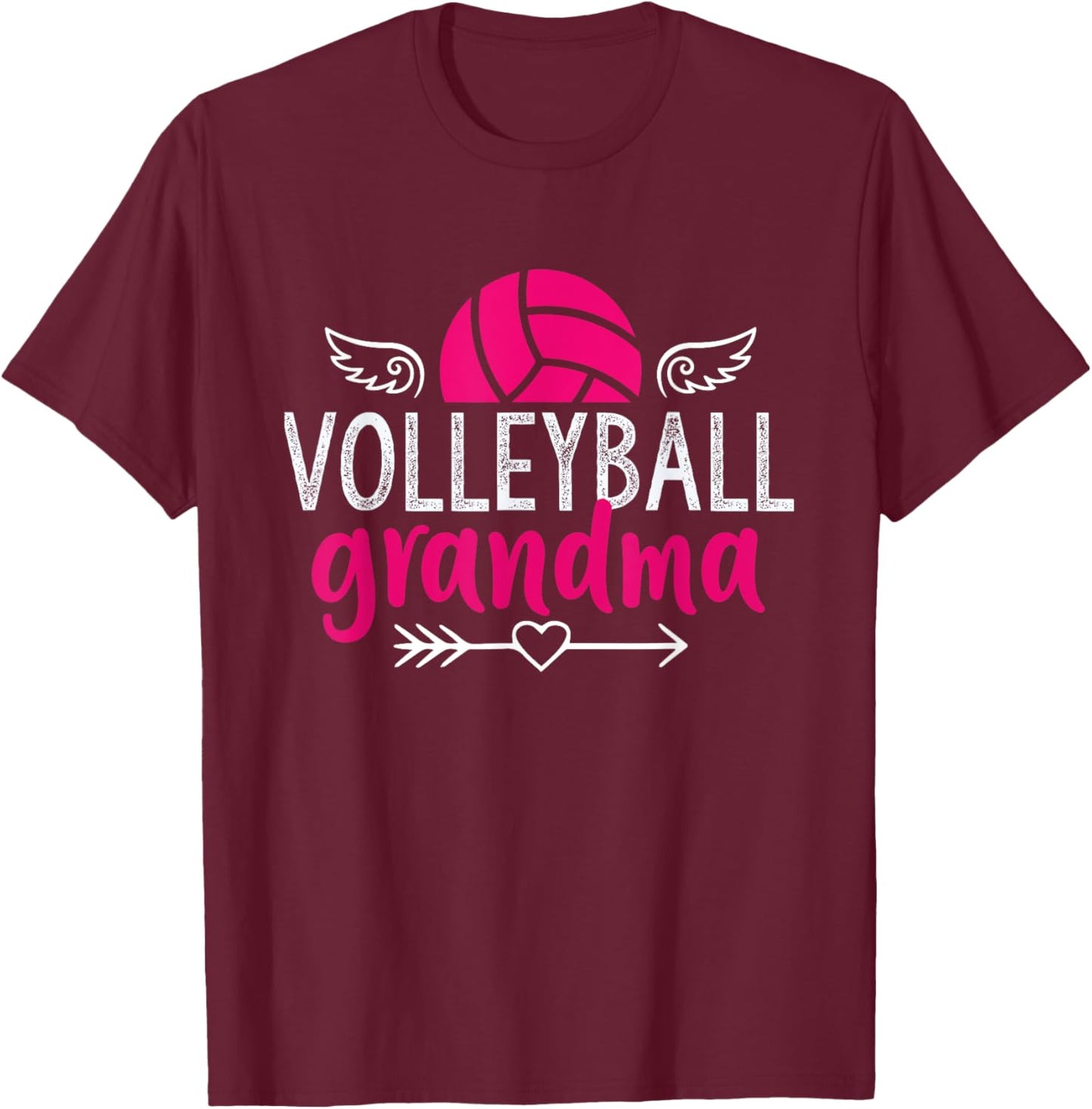 Volleyball Player Grandma Volleyball Lover Volleyball Women T-Shirt - T-Shirt | Maroon