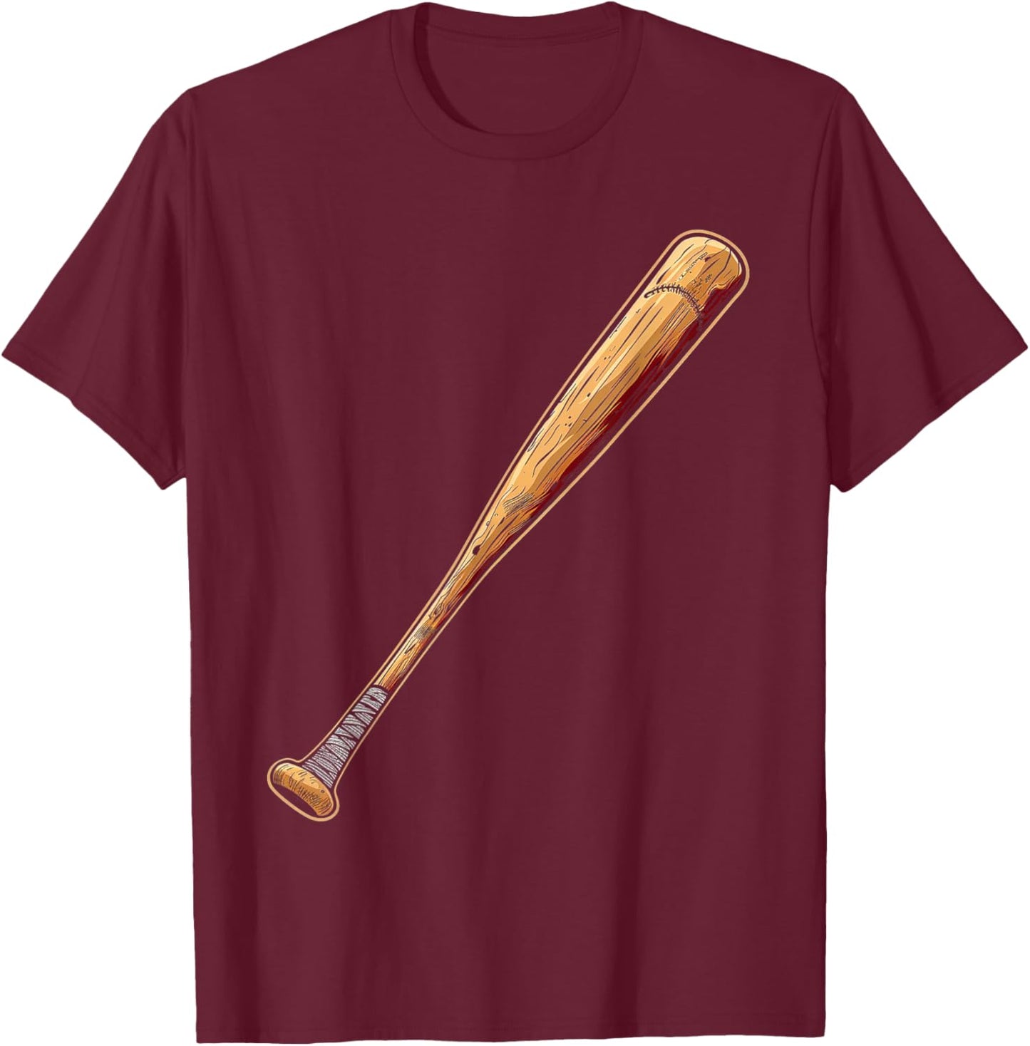 Vintage Baseball Bat T-Shirt - T-Shirt | Maroon
