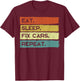 Mechanic Eat Sleep Fix Cars Repeat Funny Men Women Kids T-Shirt - T-Shirt | Maroon