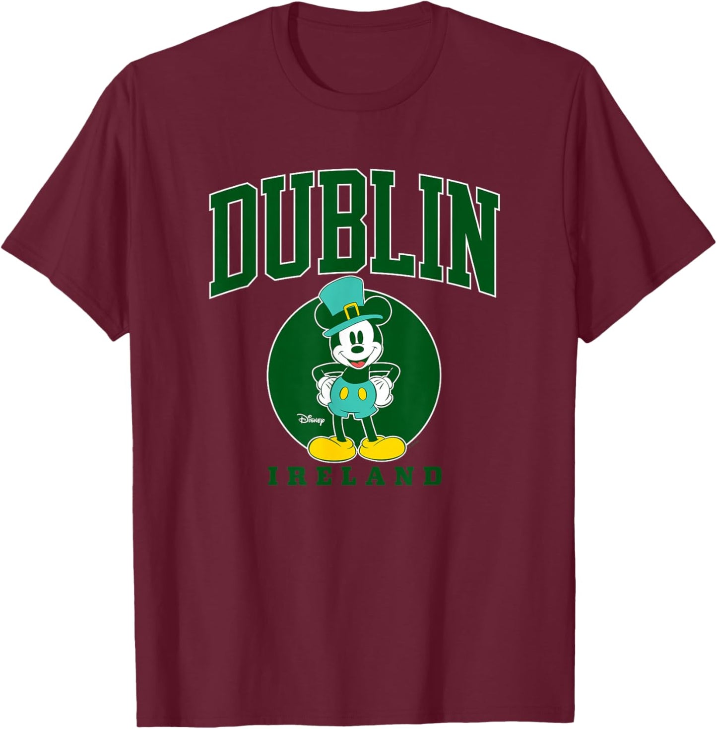 Disney - Mickey Dublin Collegiate T-Shirt - T-Shirt | Maroon